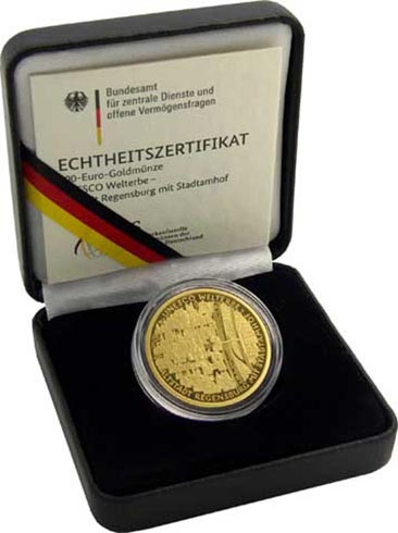 Deutschland 100 Euro 2016 stgl. UNESCO Welterbe : Altstadt Regensburg Mzz. Historia Wahl
