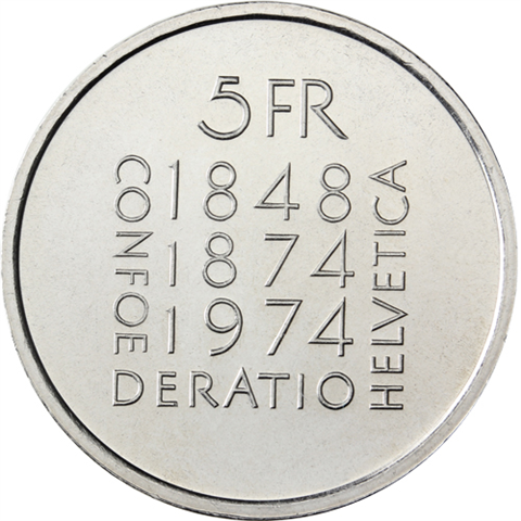 Schweiz-5Franken-1974-bfr-Verfassung-RS