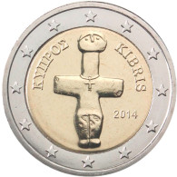 Zypern 2 Euro-Kursmünze 2014  Idol von Pomos