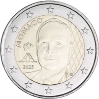 Monaco-2 Euro-2025-bfr-Kursmünze-RS
