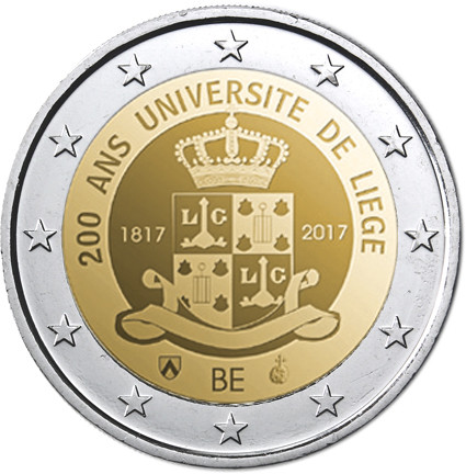 Belgien 2 Euro Sondermünzen 2017 Gent Lüttich 