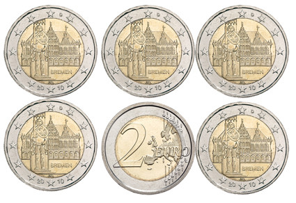 2 Euro Gedenkmünzen Bundesländer Serie Bremen Roland Mzz. A - J