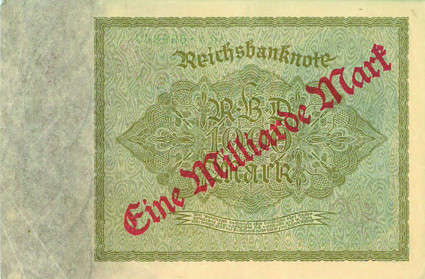 Banknote 1 Milliarde Reichsmark 1922