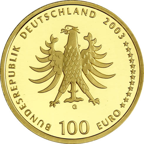 Deutschland 100 Euro 2003 stgl. Weltkulturerbe Quedlinburg Mzz. nach Historia Wahl 