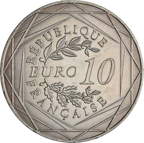 Frankreich-10 Euro-2014-AGstgl-Gallischer Hahn-RS