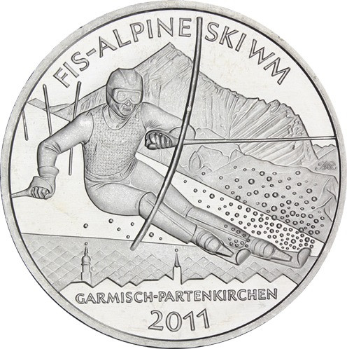 Deutschland 10 Euro Silber 2010 FIS Alpine Ski WM 2011
