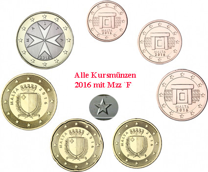 Malta Kursmuenzen 2016 Mzz. F 