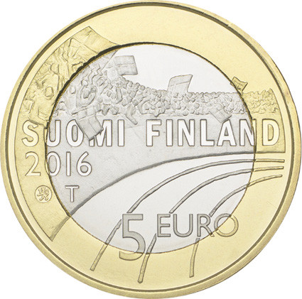 Finnland 5 Euro 2016  bfr. Sport-Serie Skispringen