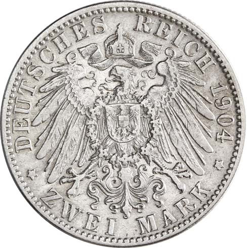 J.59   2 Mark Bremen 1904  Stadtwappen