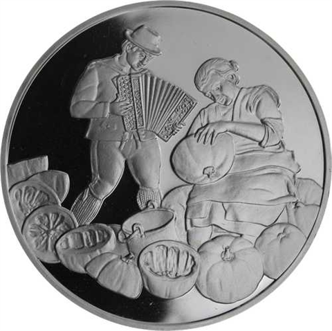 Österreich-500Schilling-1995-AGpp-Hügellandschaft-Etui