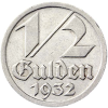 Danzig-HalberGulden-1932-SehrSchön-NI-Jäger-D14-DanzigerMünzserie2-Wappen-RS