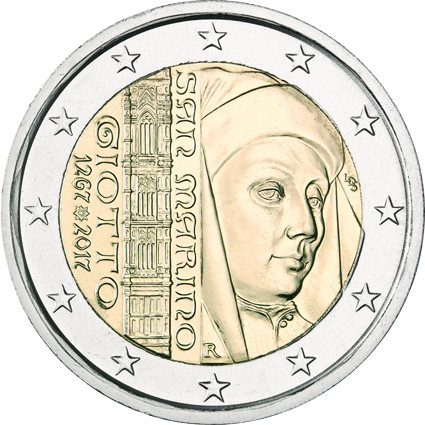 2 Euro Gedenkmuenze 750. Geb. Giotto di Bondone 2017