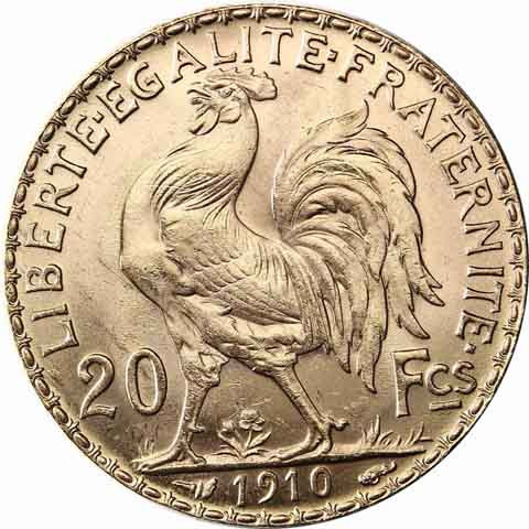 Frankreich-20Franc-1910-bfrAu-Marianne-RS