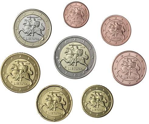 Litauen 3,88 Euro 2015 Sondersatz Weisser Ritter Vytis im Folder