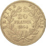 Frankreich 20-Francs-Gold 1853 - 1860 Napoleon ohne Lorbeerkranz