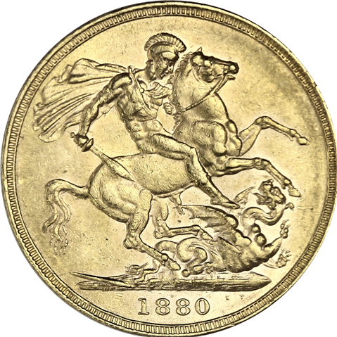 grossbritannien-5-x-1-Soverreign-Gold-1838---1936