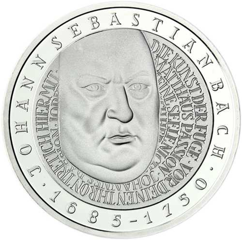 Deutschland 10 DM Silber 2000 Stgl. Johann Sebastian Bach II (1)