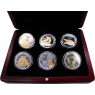 Samoa-6x10 Dollar-2009-PPvergoldet-200th Geburtstag C. Darwin-Etui II