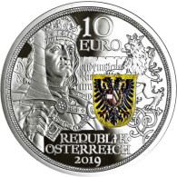 Österreich 10 Euro Silbermünze  2019 PP Serie Kettenhemd  und Schwert - Ritterlichkeit 