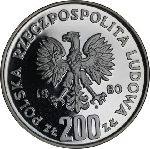 Polen-200 Zloty-1980-AGpp-Probe-Boleslaus I-RS