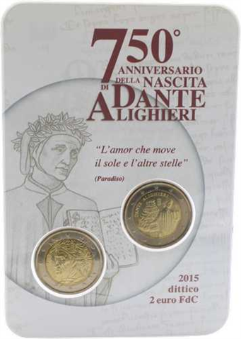 Italien-2x2Euro2015-stgl-DanteAlighiere-Kursmünze-Blister-VS