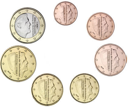 Niederlande KMS 1 Cent bis 1 Euro Jahrgang 2016