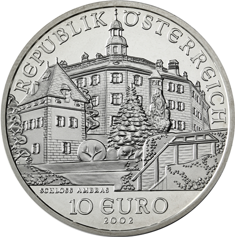 Österreich 10 Euro 2002 PP Österreich und sein Volk - Schloss Ambras I