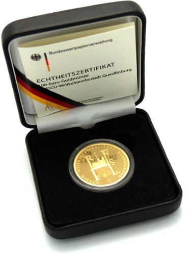 Deutschland 100 Euro 2003 stgl. Weltkulturerbe Quedlinburg Mzz. nach Historia Wahl 