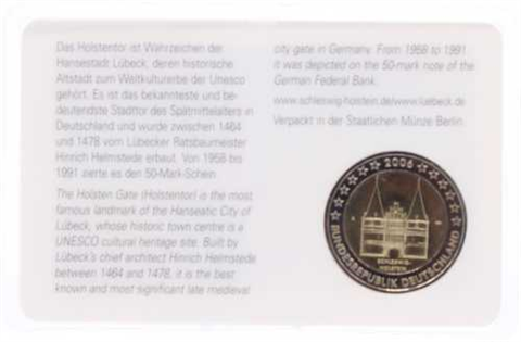 Deutschland-2Euro-2006-bfr-Coincard-Holstentor-VS