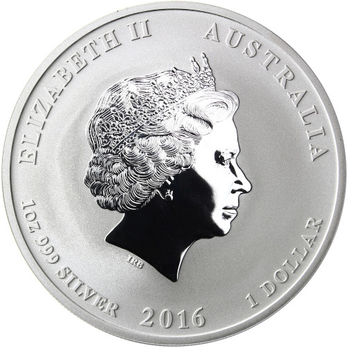 1 Oz Silbermünze Jahr des Affen - Australien Lunar-Serie 2016