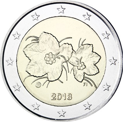 2 Euro Münze Moltebeere aus Finnland 2018