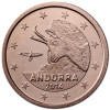 Sehr selten Andorra  2 Cent 2014 bfr.  