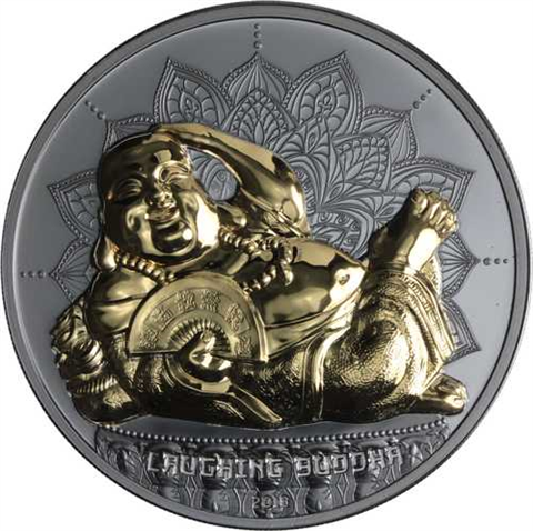 Palau-10 Dollar-2018-AGpp-Blach-Ruth-Laughing Buddha-RS