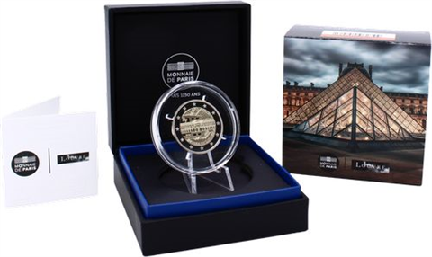 Frankreich-2 Euro-2025-PP-Louvre-Etui