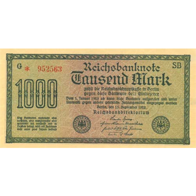 RO75-DeutschesReich-1000Mark-15091922-Reichsbanknote–Rosenberg75-RS