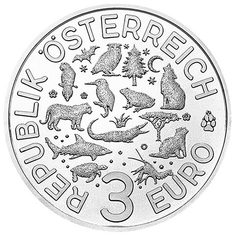 Österreich 3 Euro 2019 Fischotter I