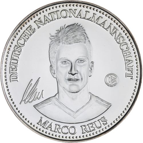 Set I+II Silber-Gold-Gedenkprägungen-der-Nationalmanschaft-2014