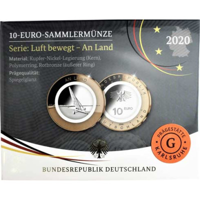 Deutschland 10 Euro 2020 PP An Land - Strandsegler Mzz. G