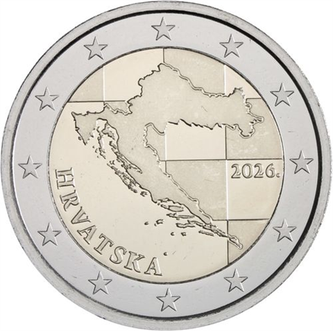 Kroatien-2 Euro-2026-Kursmünze-RS