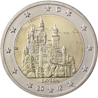 Deutschland 2 Euro 2012 bfr. Schloss Neuschwanstein Mzz. A