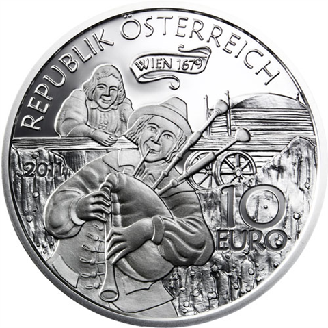 Österreich-10-Euro-2011-Silber-PP-Der-liebe-Augustin-Etui