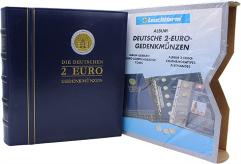 Leuchtturm-306531-Deutsche 2 Euro Gedenkmünzen Album-RS