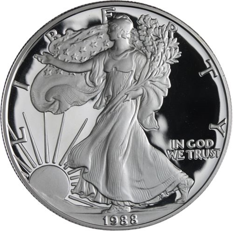 USA-1 Dollar-1988-AGpp-Silver Eagle-RS