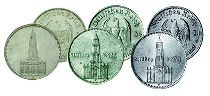 J.355 - J.356 - J.357 2 und 5 Reichsmark Garnisonkirche