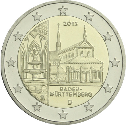 Deutsche Bundesländer 2 Euro Sondermünzen - Baden Württemberg mit dem Kloster Maulbronn