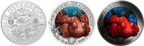 Österreich-12x3 Euro-2022-2025-Meereswelten-Set BuchI