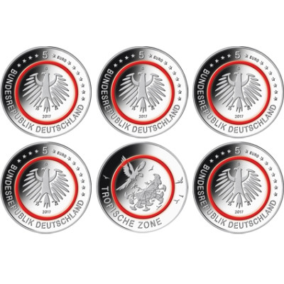 5 Euro Münzen Tropische Zone 2017
