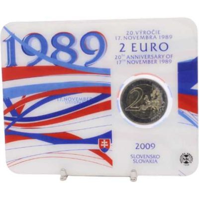 Slowakei-2 Euro-2009-bfr-Freiheit und Demokratie-Coincard-VS
