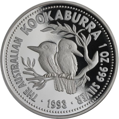 Australien-1 Dollar-1993-AGpp-Kookaburra-RS