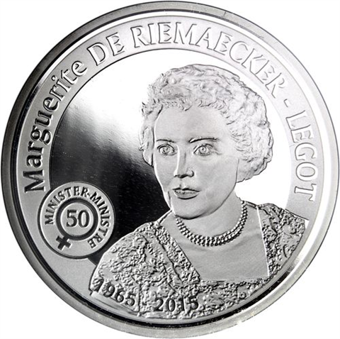 Belgien 5 Euro 2015 PP Marguerite de Riemaecker Legot im Folder geschlossen